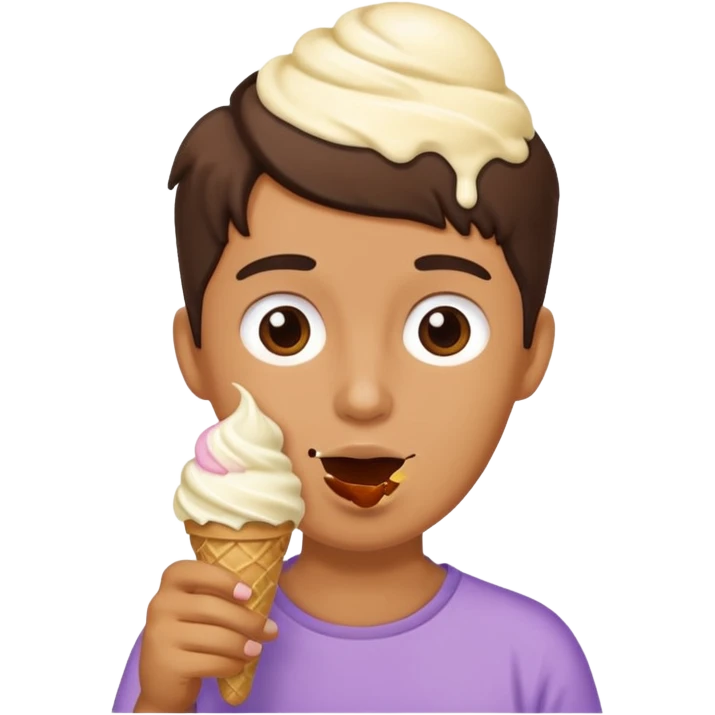 person eating icecream emoji