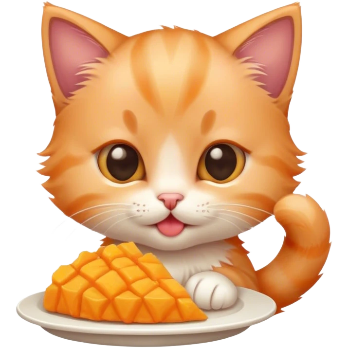 Котенок готовит кушать emoji