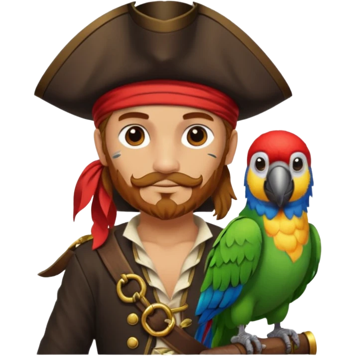 pirate and parrot emoji