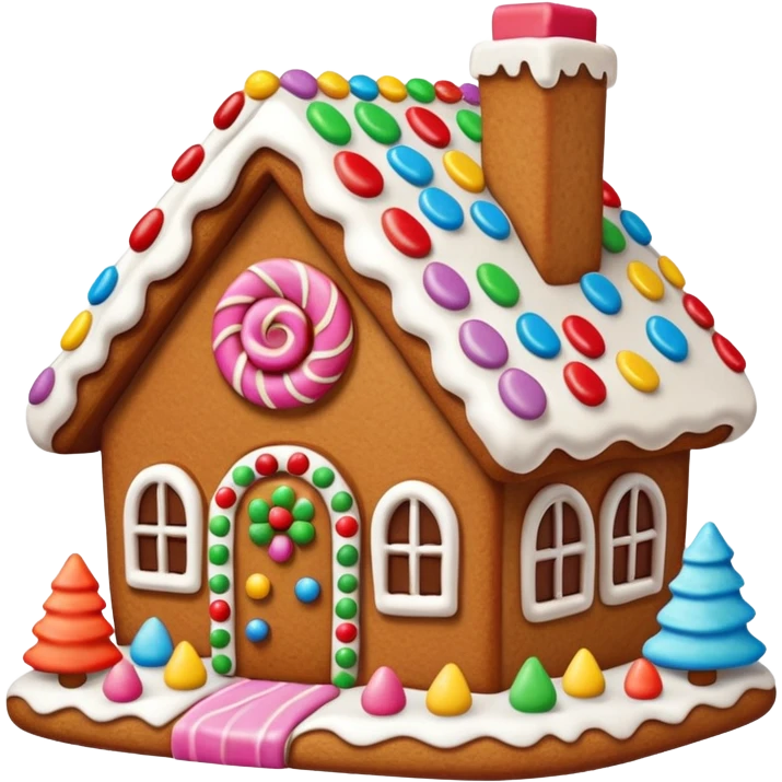 gingerbread house emoji