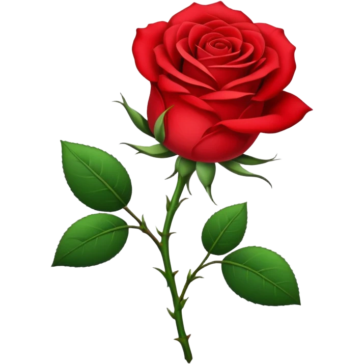 rose with green stem emoji