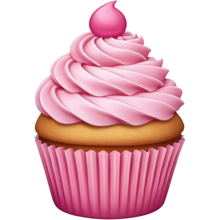 Cupcake with pink icing emoji