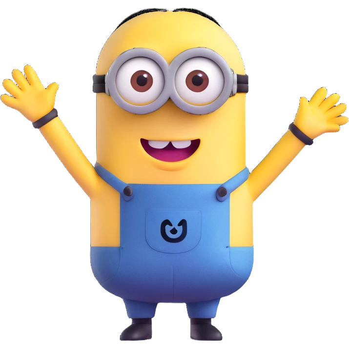 Minion character waving emoji