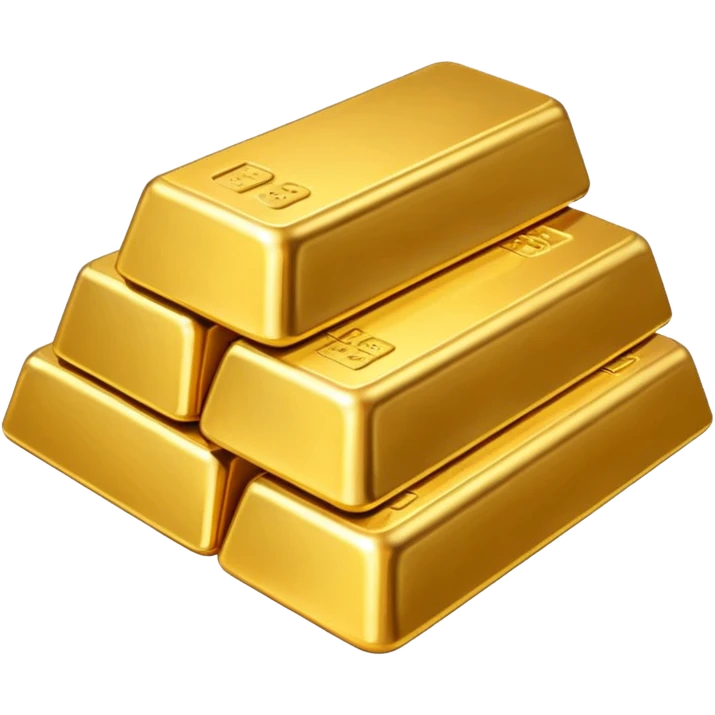 multiple gold bar placed on each other emoji