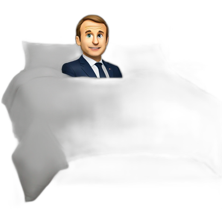 Macron dans un lit  emoji