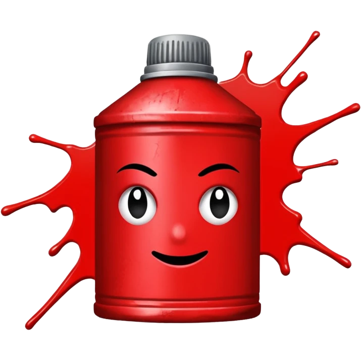 Сделай красное граффити "CNS" emoji