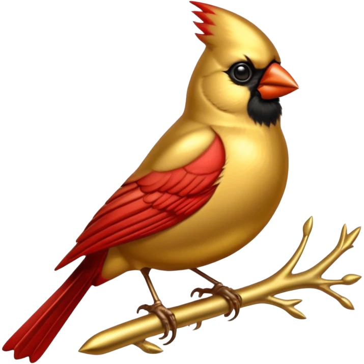 gold cardinal emoji