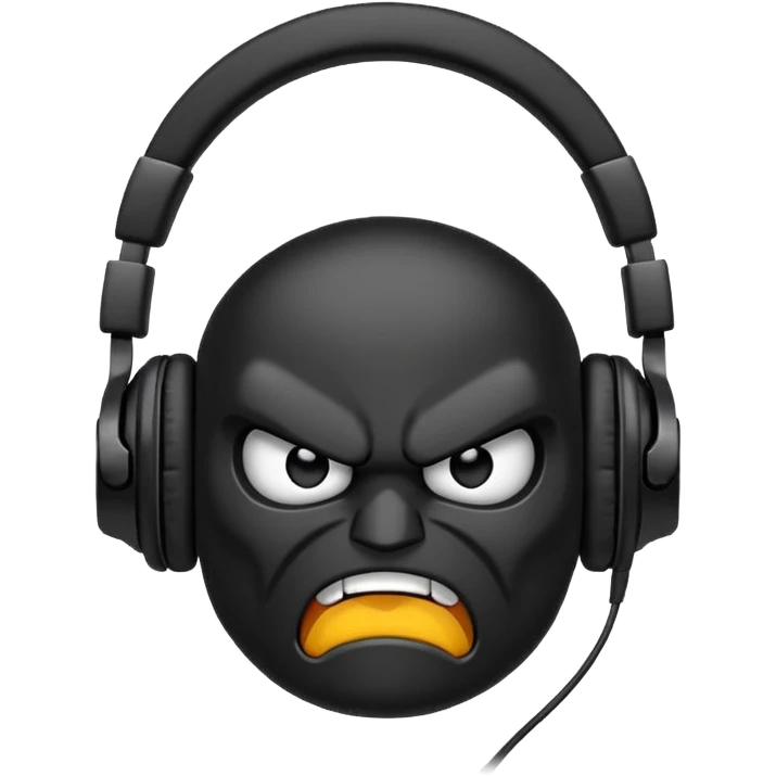 angry headphones emoji