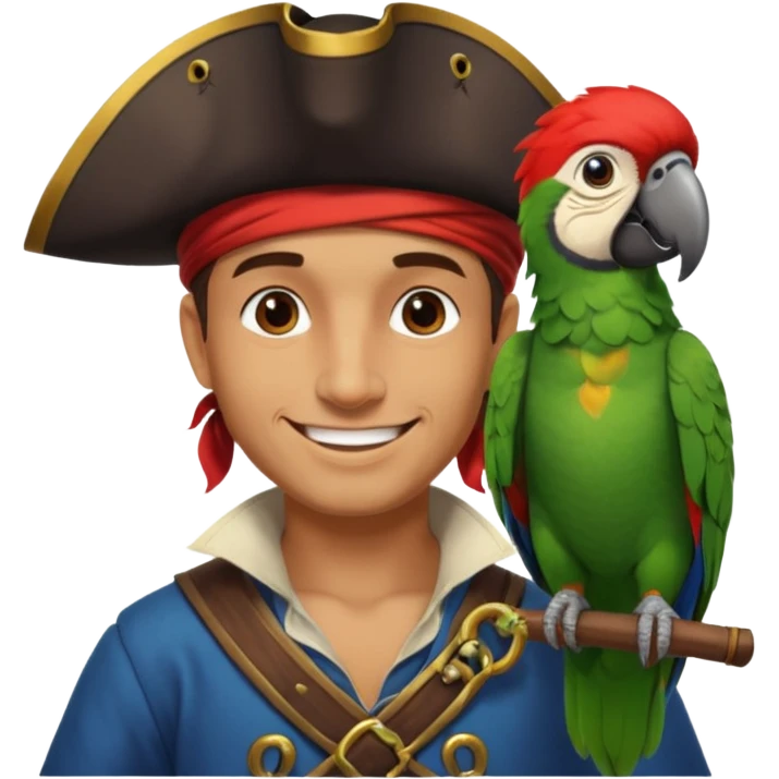 pirate and parrot emoji