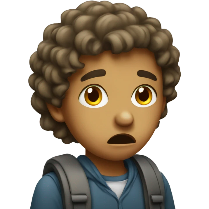 Unhappy student emoji