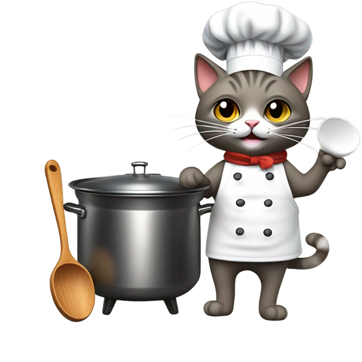 cat cooking emoji