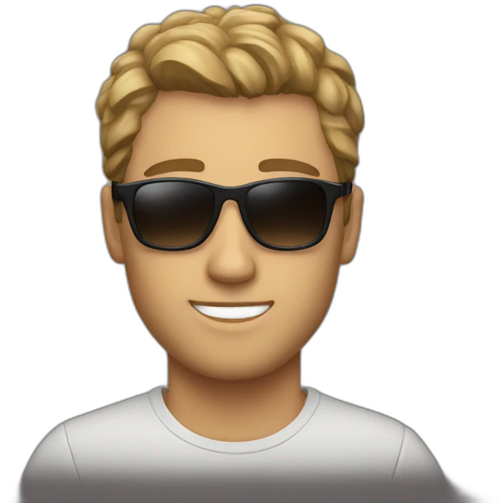 andrew tate with his sunglasses emoji