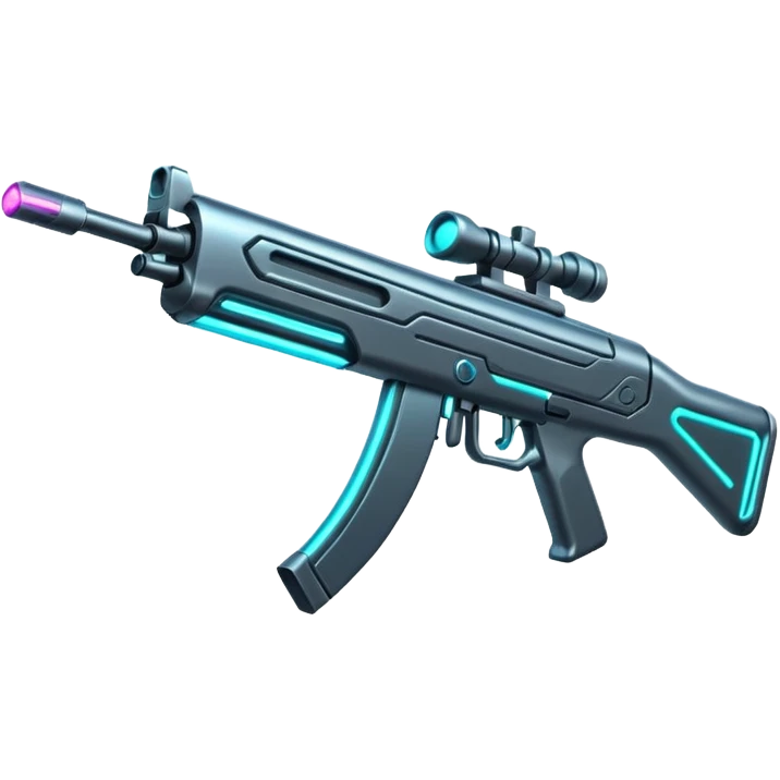 A cool neon rifle emoji