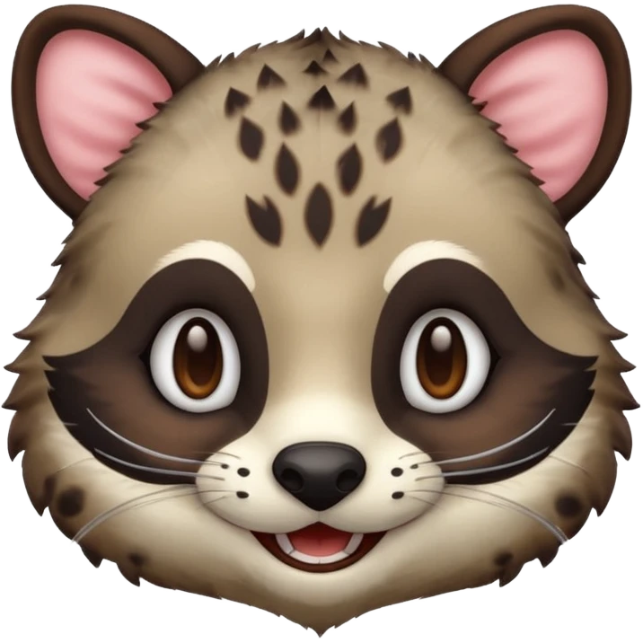 civet emoji with delicious face emoji