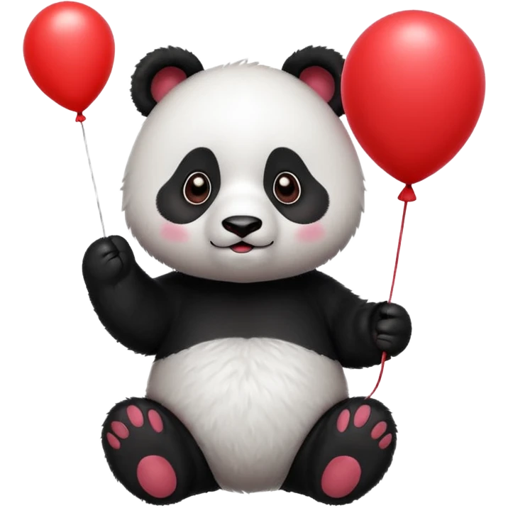 panda with balloon emoji