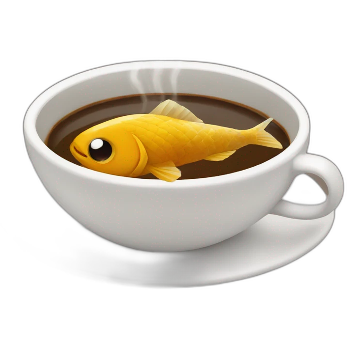 Fish swimming in coffee  emoji
