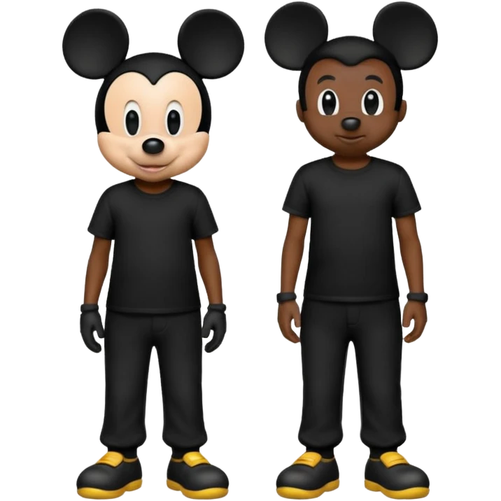 mickey en tn full black emoji