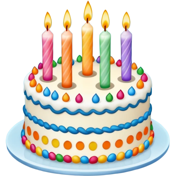 birthday table with cake emoji
