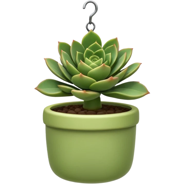hanging succulent in a pot emoji