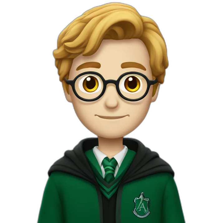 harry potter in  Slytherin emoji