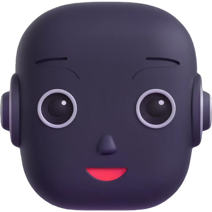 friendly chatbot face emoji