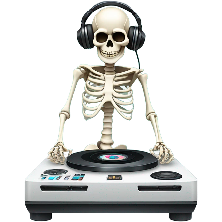 Skeleton DJ  emoji