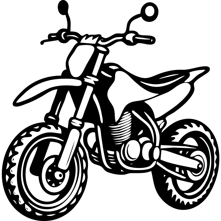 sketch of motorcycle with details emoji