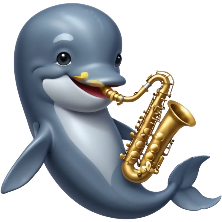 a whale playing saxophone emoji