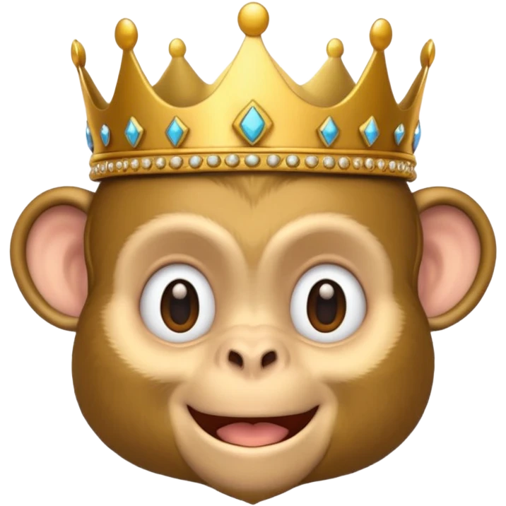 monkey with crown  emoji