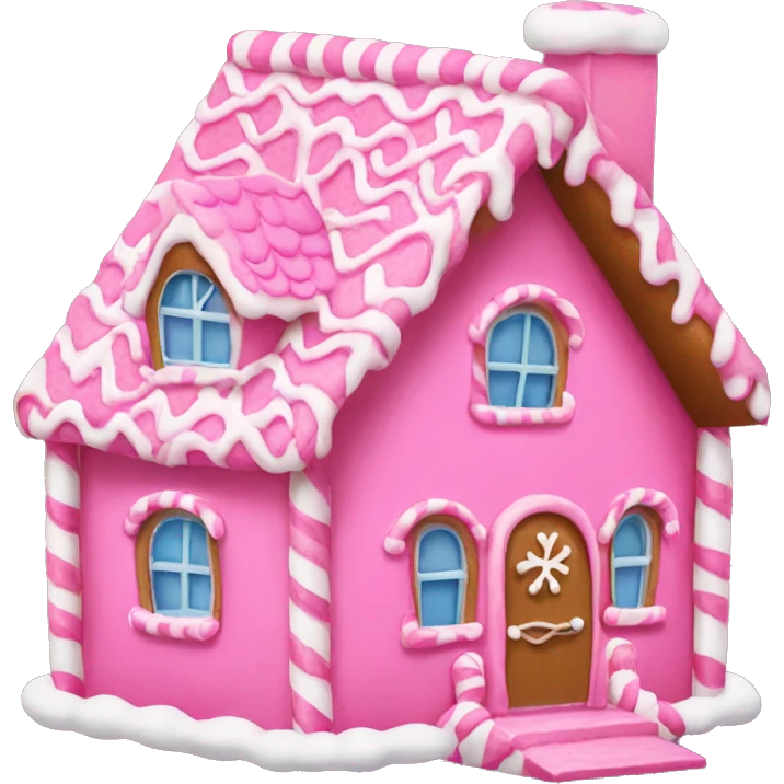 Pink gingerbread house  emoji