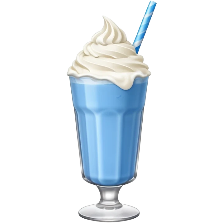 Make a blue milkshake emoji emoji