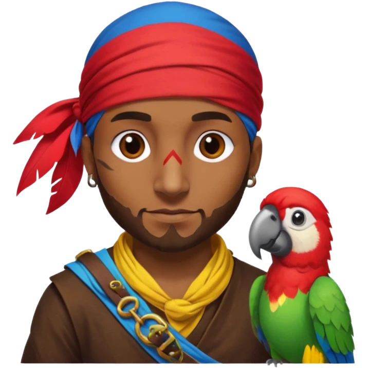 pirate and parrot emoji