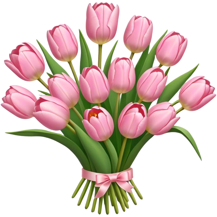 Light Pink tulips bouquet  emoji