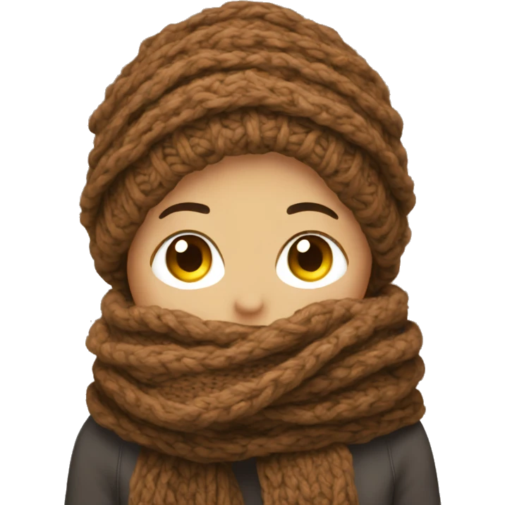 brown knitted Scarf emoji