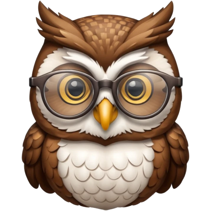Owl with glasses emoji