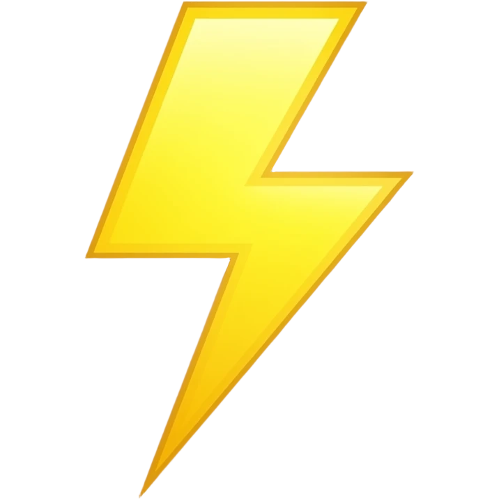 lightning bolt on skin emoji