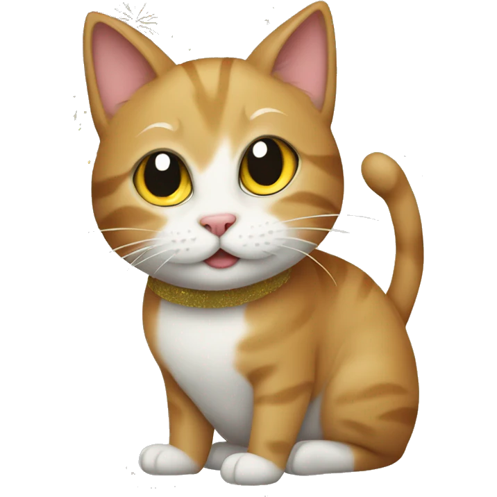 Cat and new year emoji