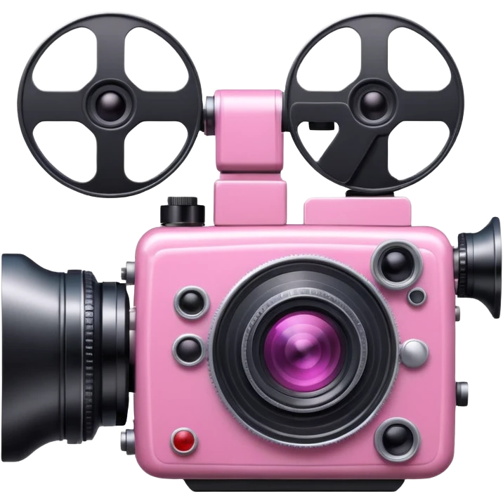 Pink cinema camera emoji