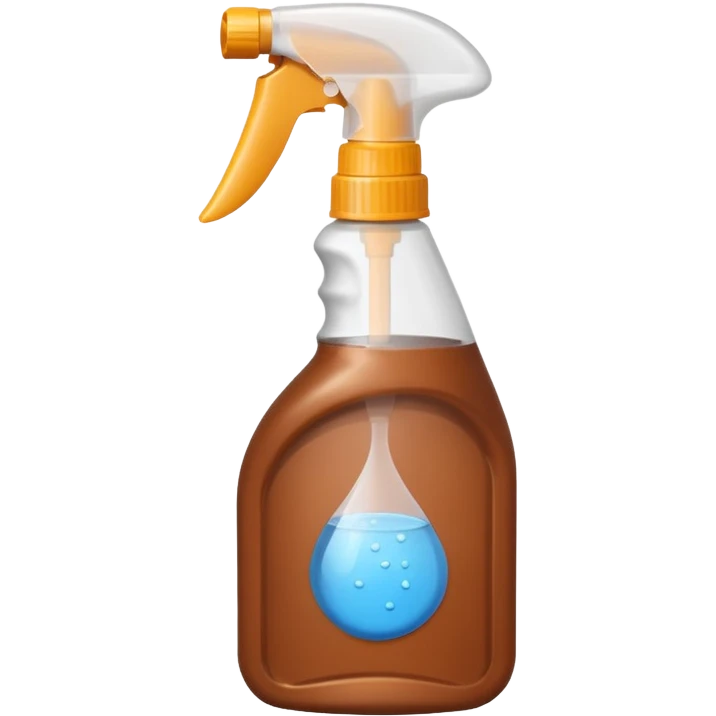 spray bottle brown colored emoji