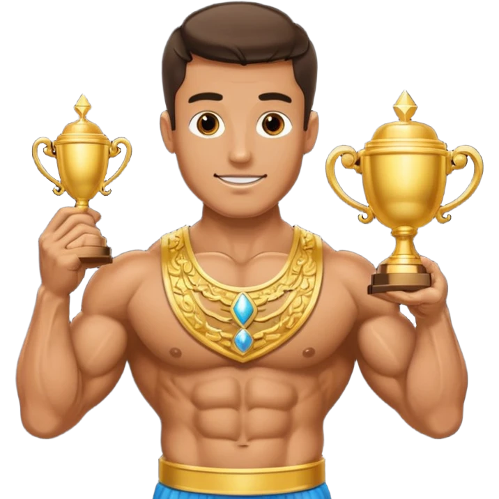 a man lifting trophy  emoji
