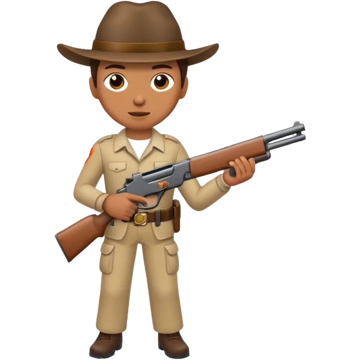Holding gun emoji