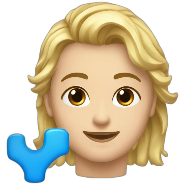 Croix de validation ariere plan bleu emoji