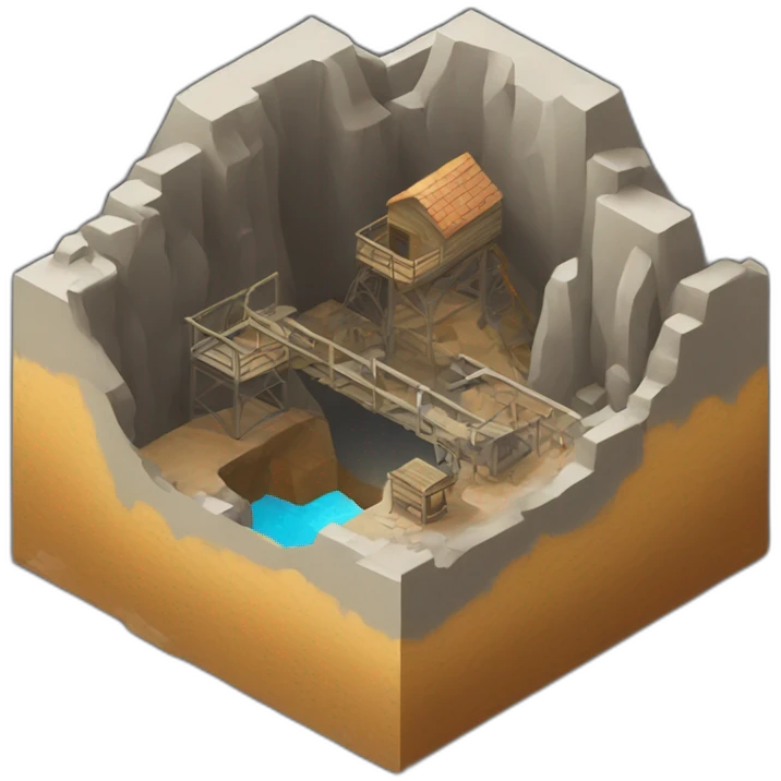 isometric mineshaft emoji