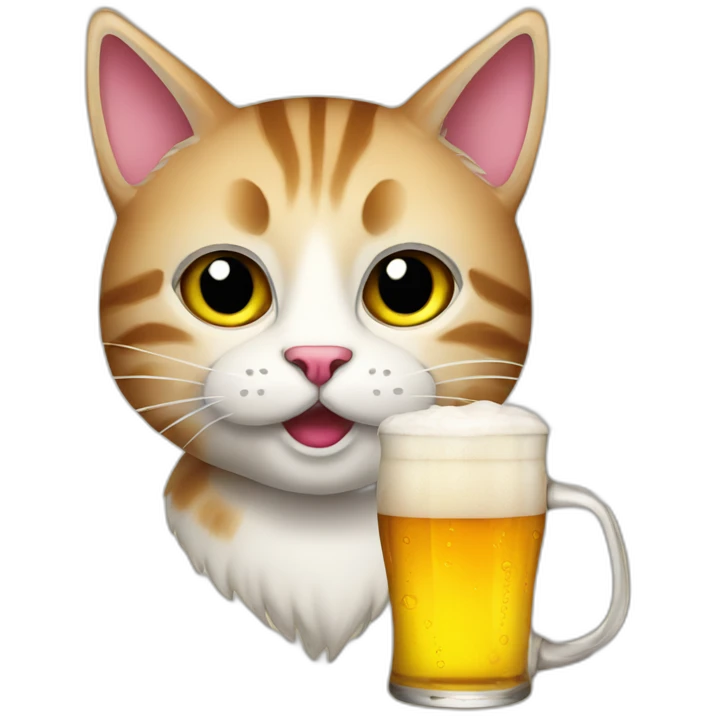 Cat-drink-beer emoji