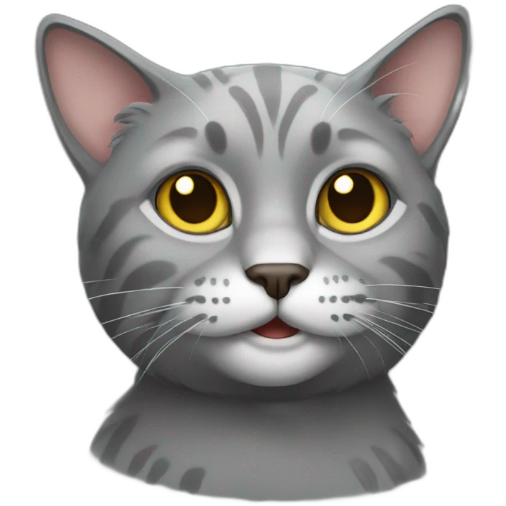 old gray cat emoji