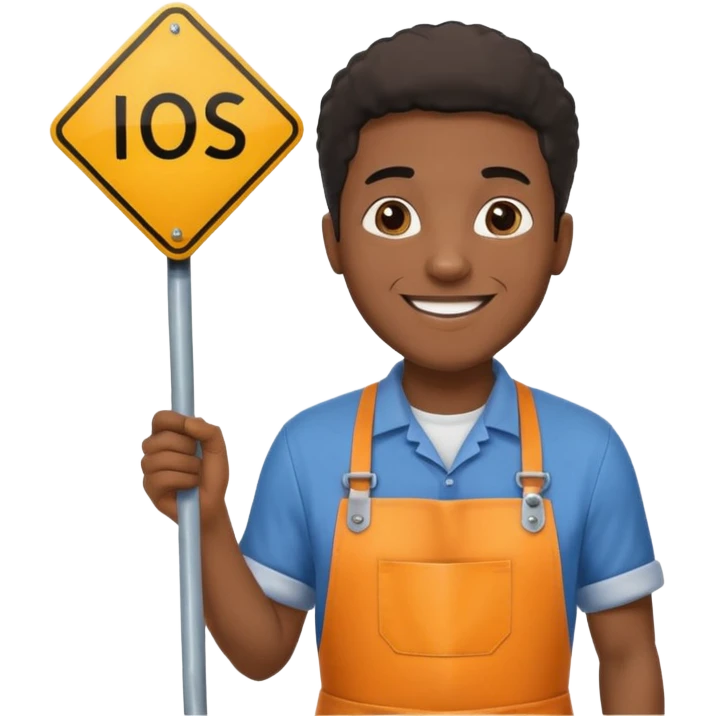 Street Sign Maker black man emoji