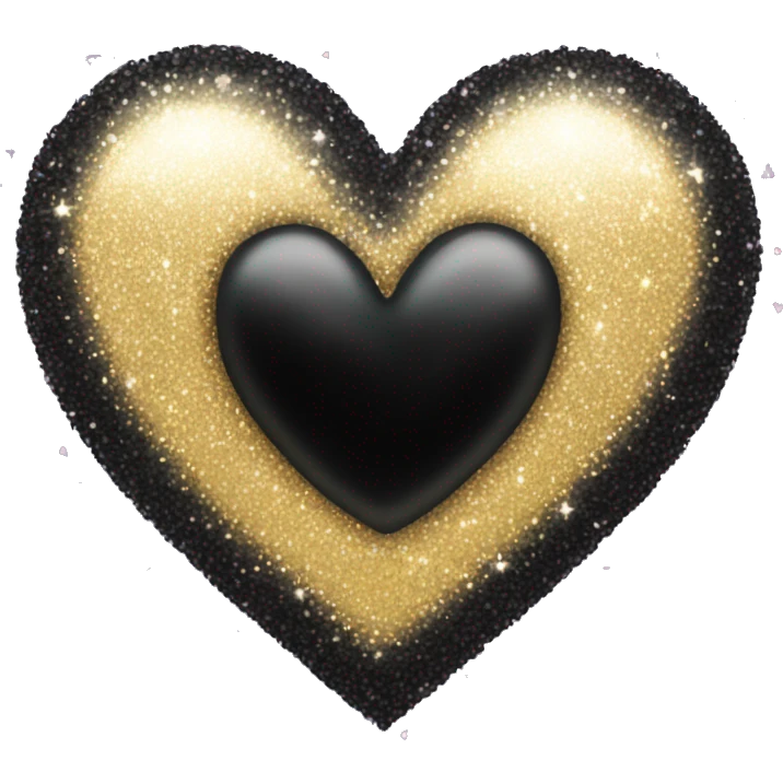 Sparkly black heart emoji