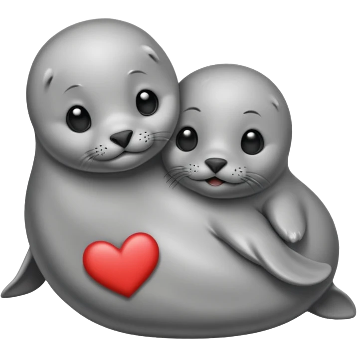 Happy seal in love emoji