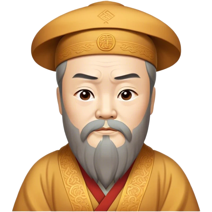 Cinematic Realistic Confucius Portrait Emoji, depicted as a wise ancient philosopher in traditional robes with a serene, contemplative expression, rendered with soft timeless textures and harmonious natural lighting that captures his enduring wisdom. emoji