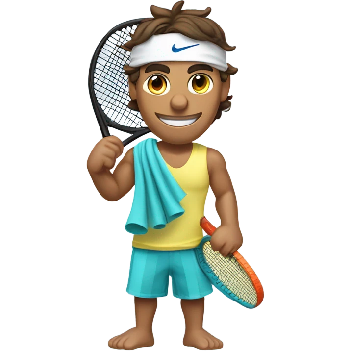 Rafael Nadal on a beach emoji